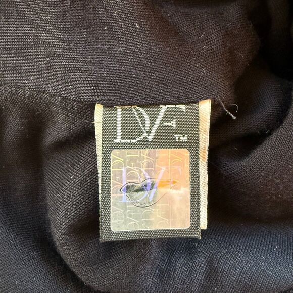 EUC Diane von Furstenberg Zarita Long Sleeve Zipper Back Lace Dress in Navy Sz 6 - Picture 9 of 14